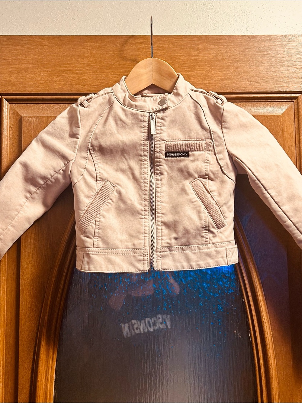 Members Only Girls' Blush Pink Moto-Style Jacket size 4
